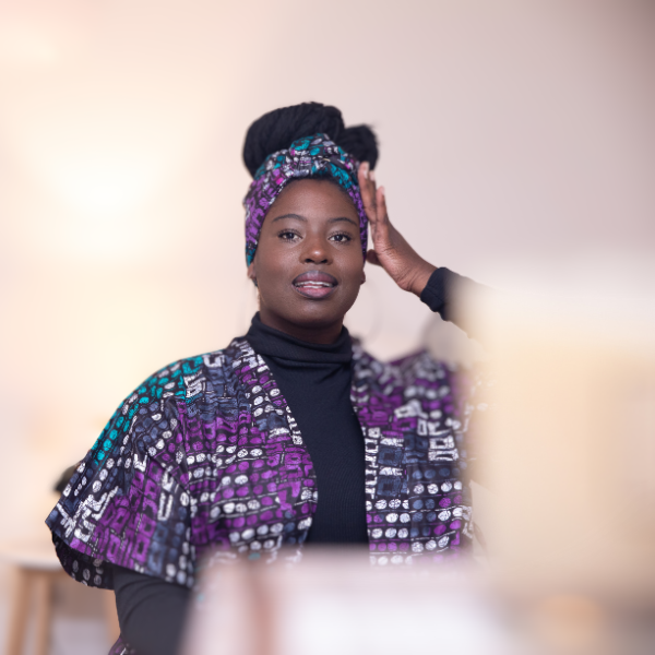 Purple headwrap