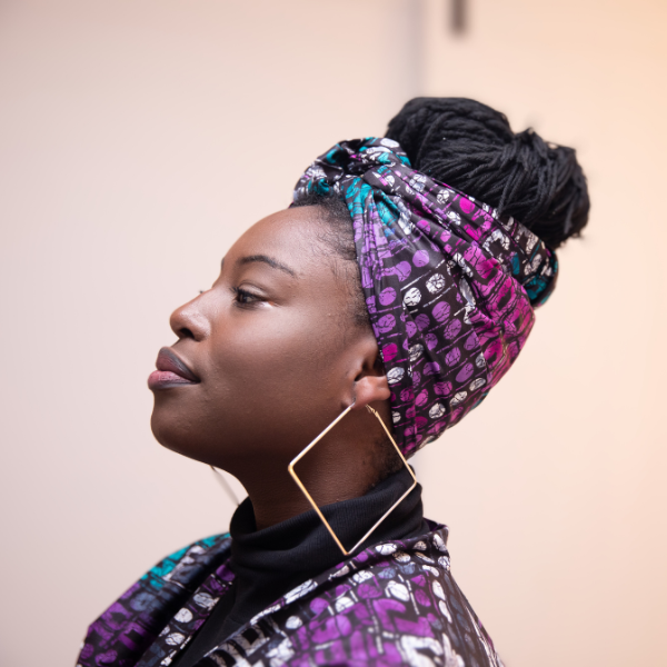 Bold pattern shawl