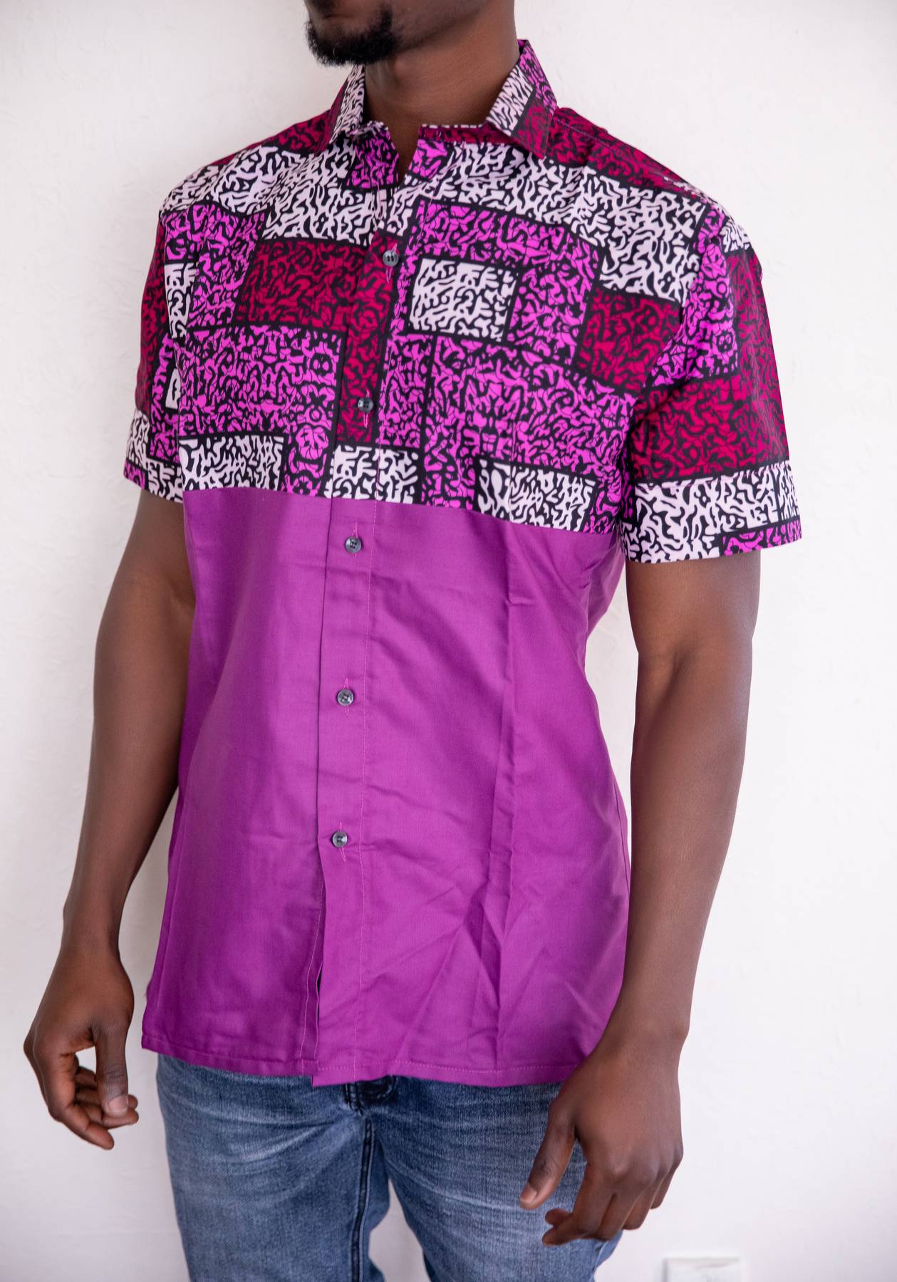 Pink Ankara Men's Shirt - DYLAN