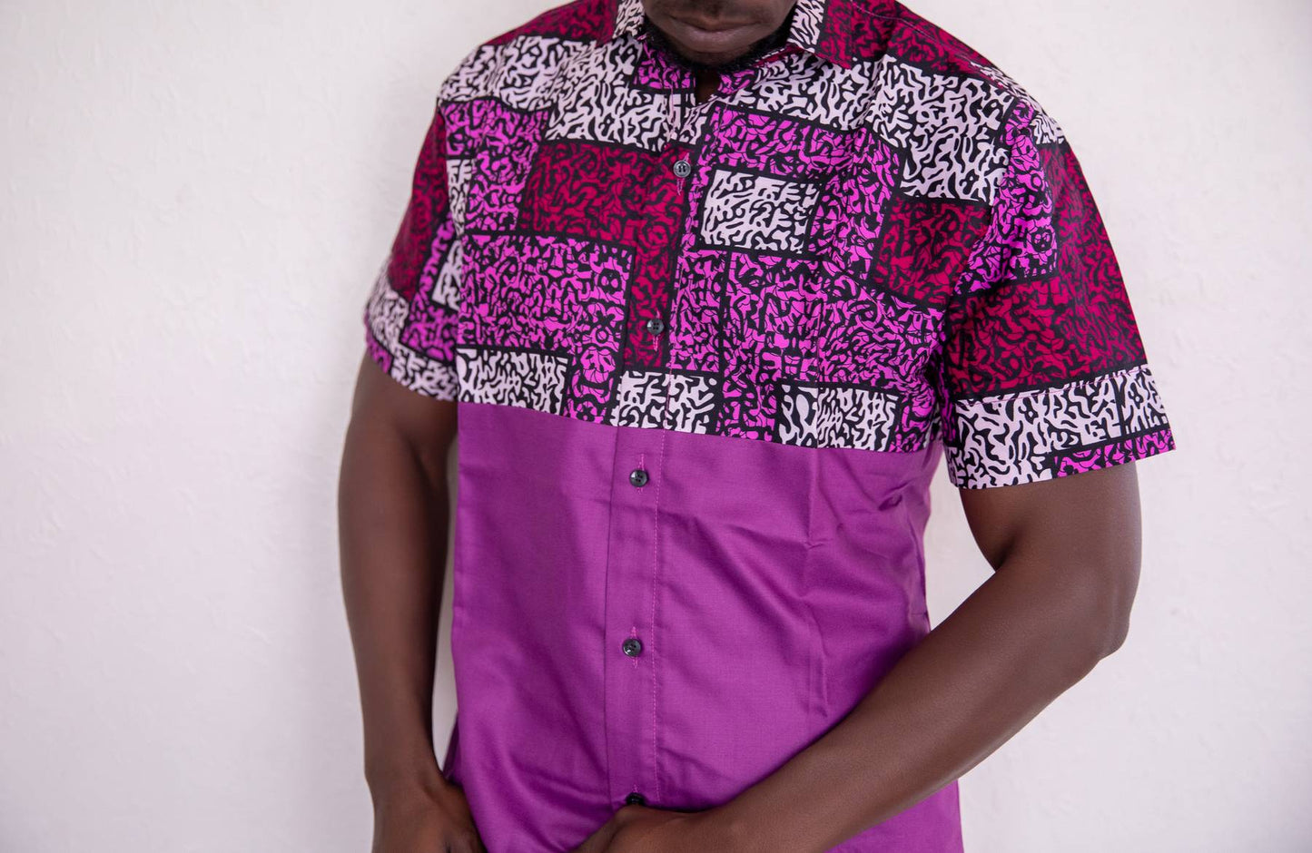 Pink Ankara Men's Shirt - DYLAN