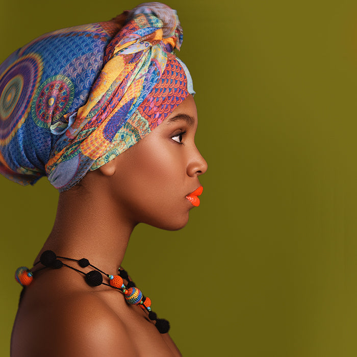 Colourful headwrap African prints Nigerian clothing NZ