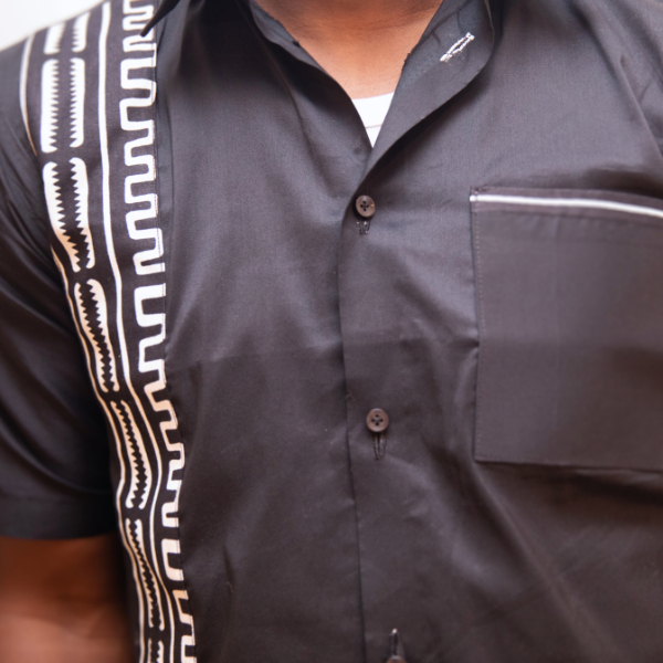 Zane Tribal African Print Button-Up Shirt
