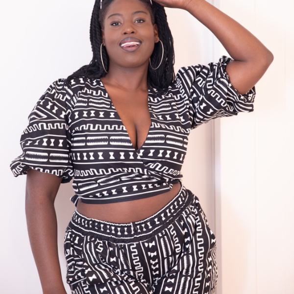 African 2024 wrap top