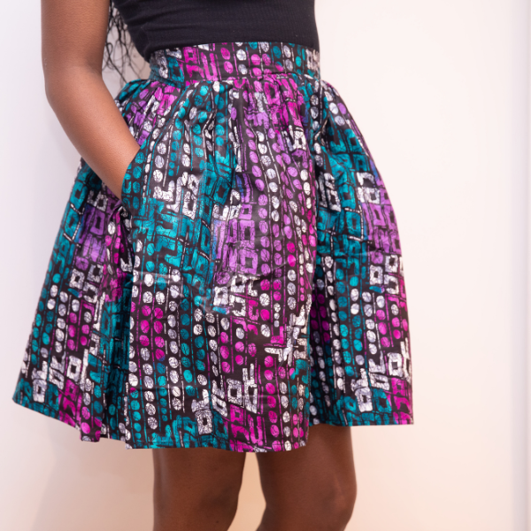 Kore African Print Skirt