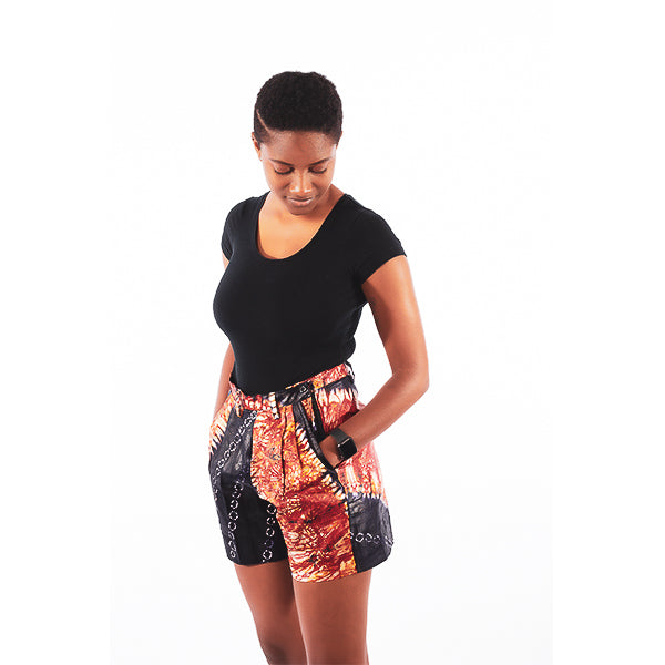 Orente fashions - Omolara Shorts {Multicolour}. Fun little number suitable for all your summer events. Can be worn a number of ways with your favourite pair of heels or sneakers. 